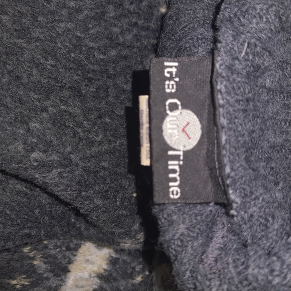 ITS OUR TIME Womens Acrylic Knit Sweater Medium Gray Woven - Picture 9 of 11